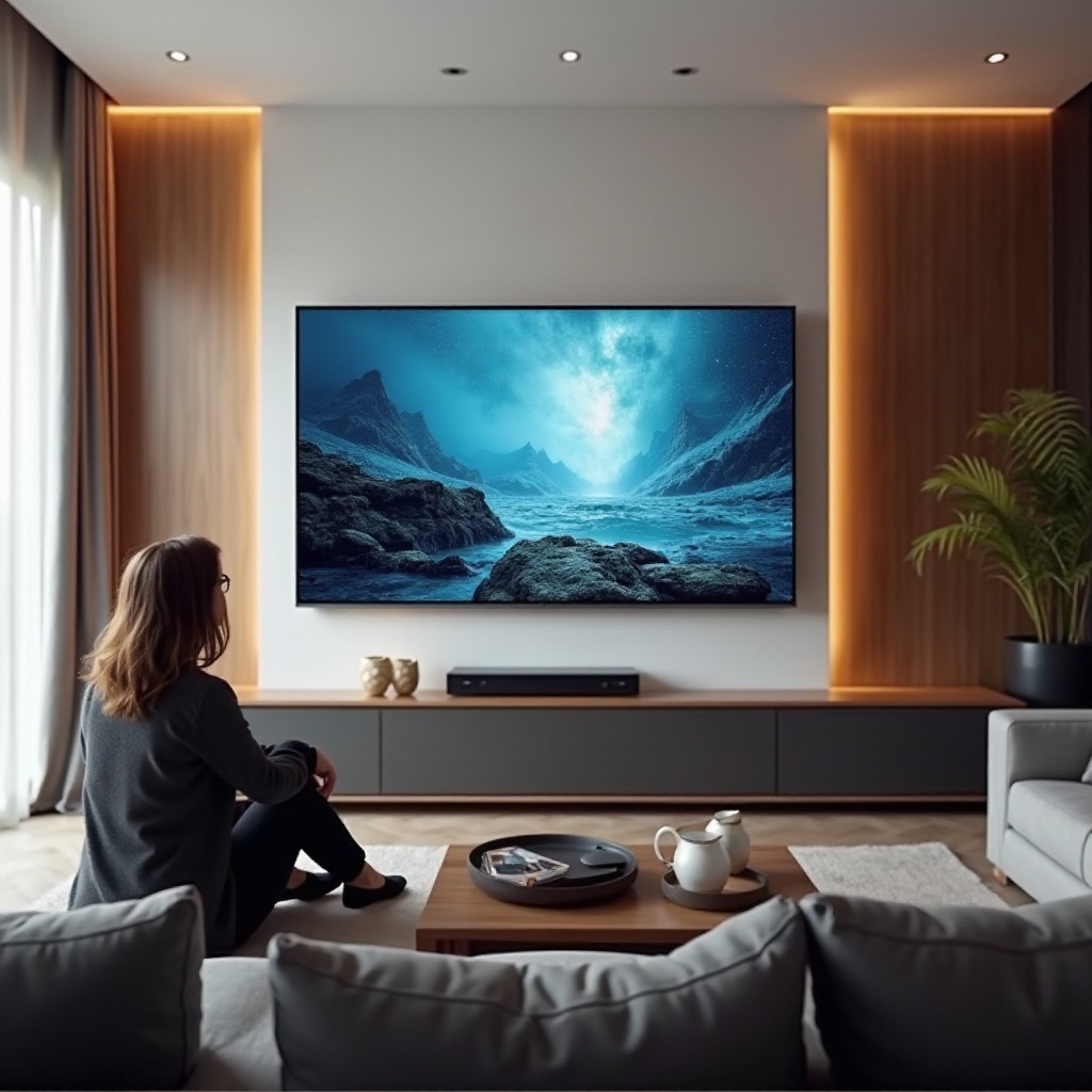 distância de visualização para TV de 75 polegadas