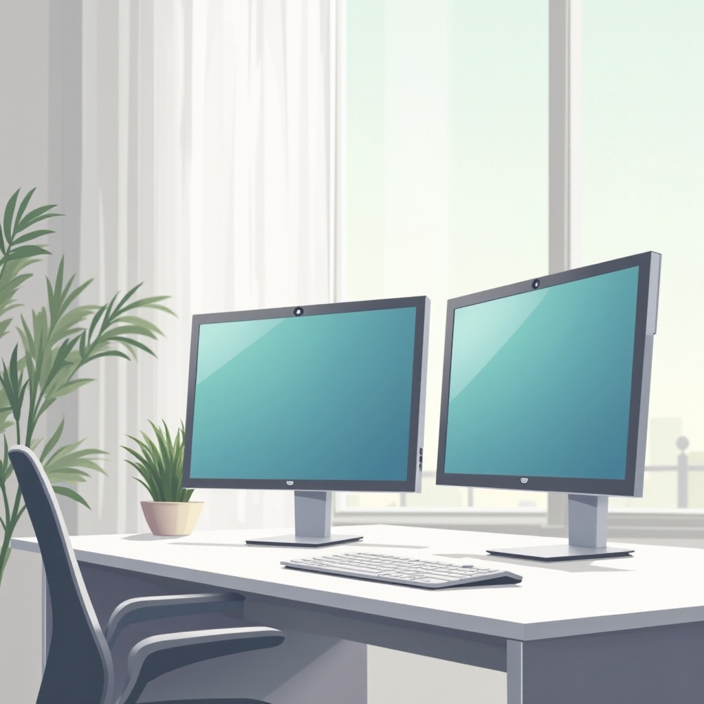 หน้าจอหนึ่งมีขนาดเล็กกว่าอีกจอ