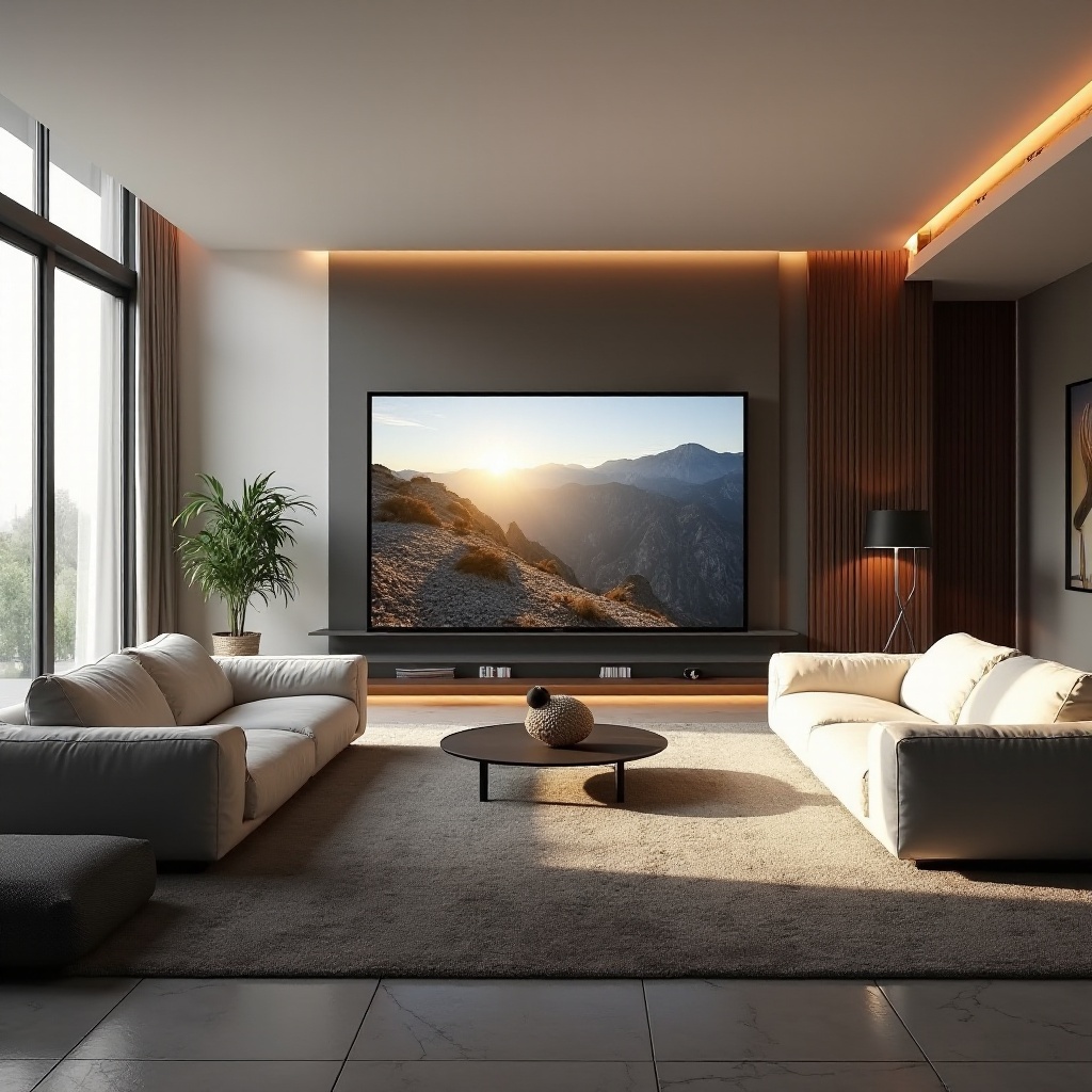 مسافة المشاهدة لتلفاز 75 بوصة