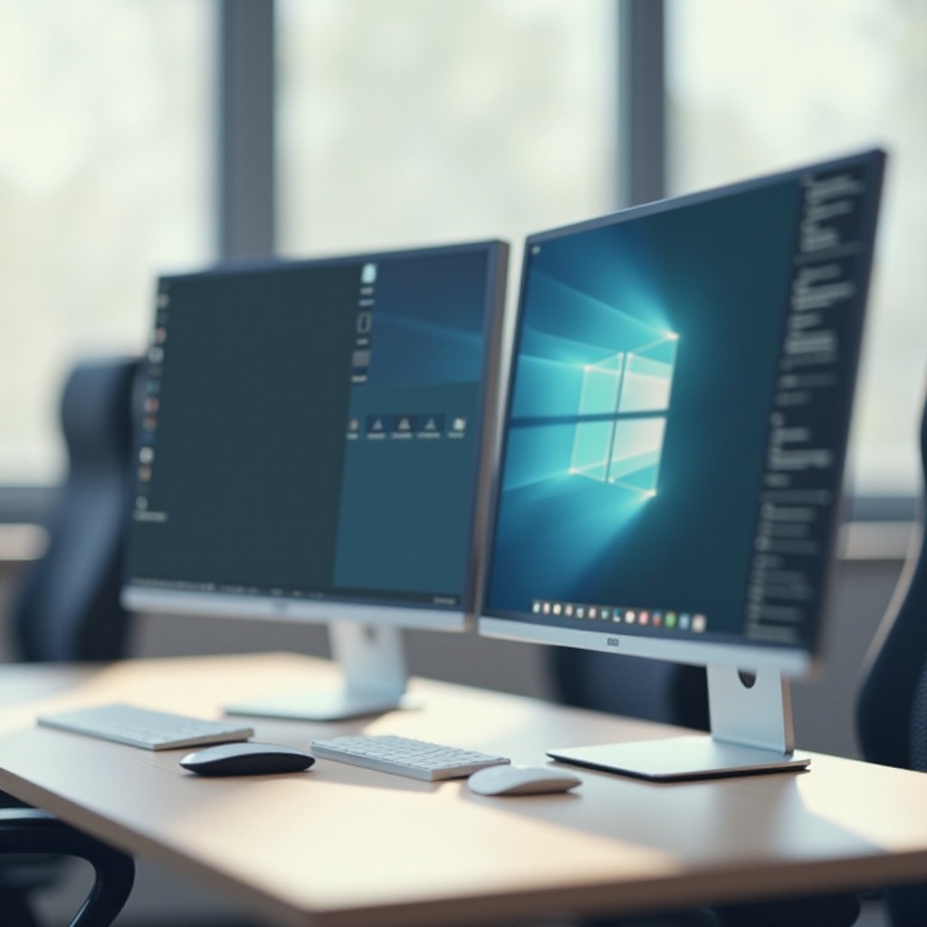 um monitor mostra menor que o outro