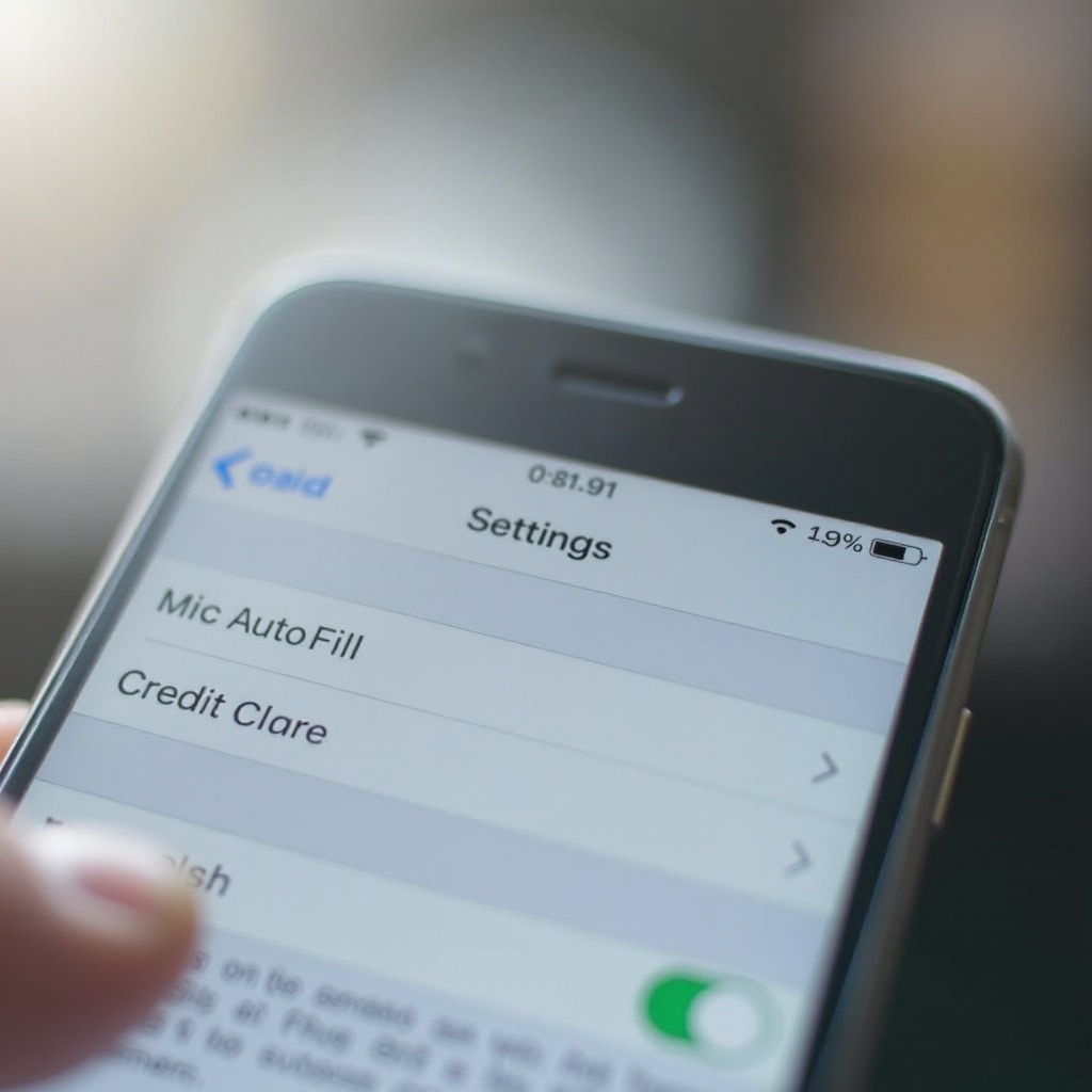 como preencher automaticamente o cartão de crédito no iphone