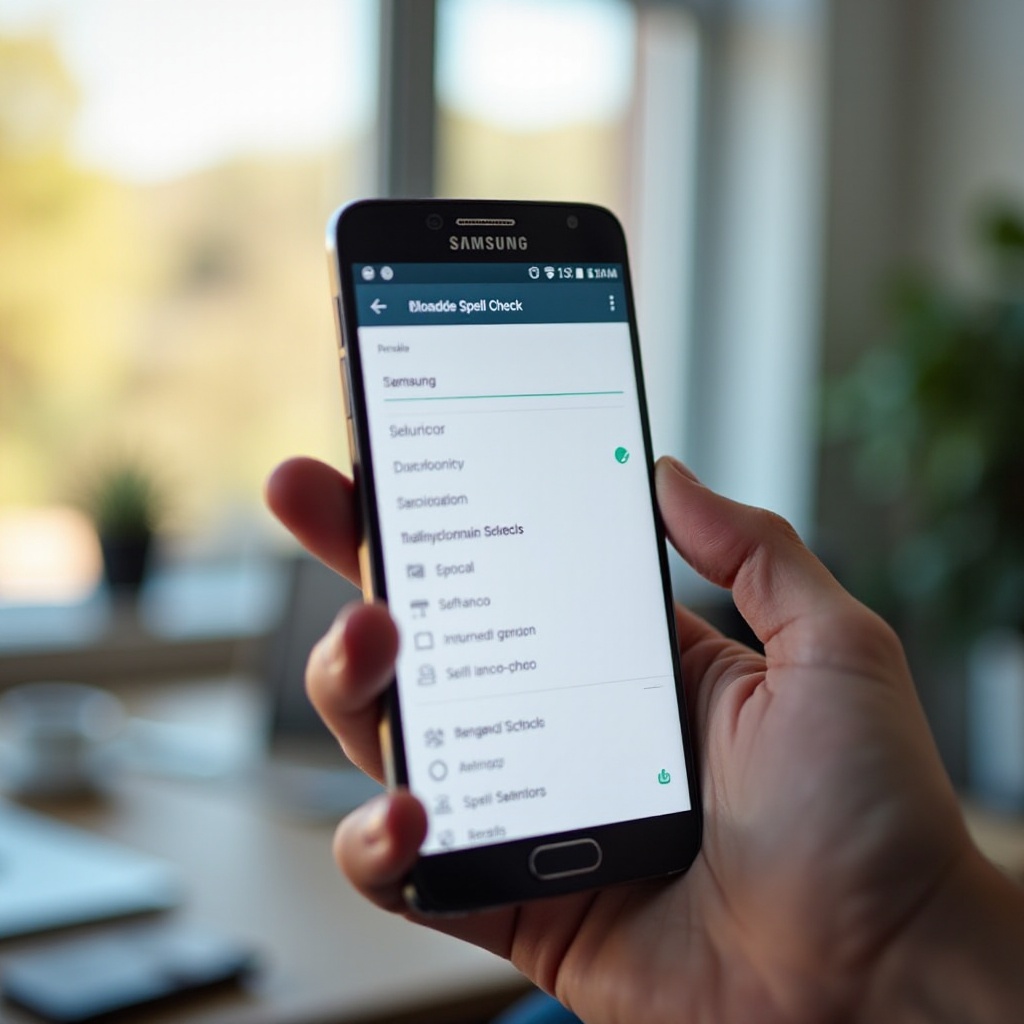 cara mengaktifkan pemeriksa ejaan di ponsel Samsung