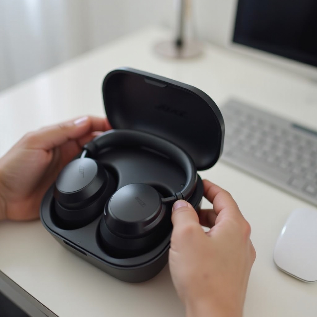 cara menggunakan headphone Bose QuietComfort Ultra